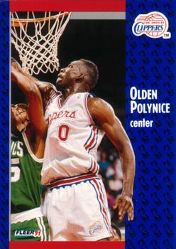 #94 Olden Polynice - Los Angeles Clippers - 1991-92 Fleer Basketball