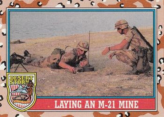 #94 Laying an M-21 Mine - 1991 Topps Desert Storm