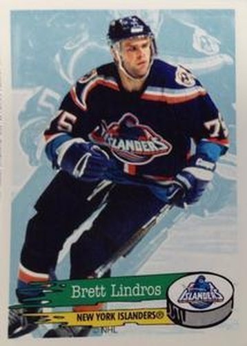 #94 Brett Lindros - New York Islanders - 1995-96 Panini Hockey Stickers