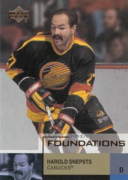 #94 Harold Snepsts - Vancouver Canucks - 2002-03 Upper Deck Foundations Hockey