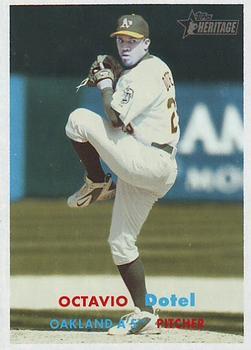 #94 Octavio Dotel - Oakland Athletics - 2006 Topps Heritage Baseball