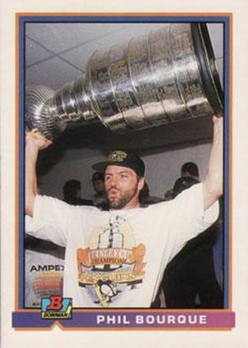 #94 Phil Bourque - Pittsburgh Penguins - 1991-92 Bowman Hockey