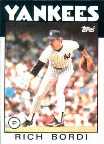 #94 Rich Bordi - New York Yankees - 1986 Topps Baseball