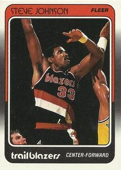 #94 Steve Johnson - Portland Trail Blazers - 1988-89 Fleer Basketball