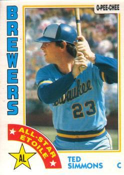 #94 Ted Simmons - Milwaukee Brewers - 1984 O-Pee-Chee Baseball