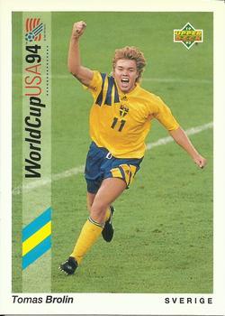 #94 Tomas Brolin - Sverige - 1993 Upper Deck World Cup Preview English/Spanish Soccer