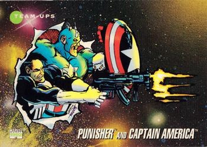 #94 Punisher and Captain America - 1992 Impel Marvel Universe