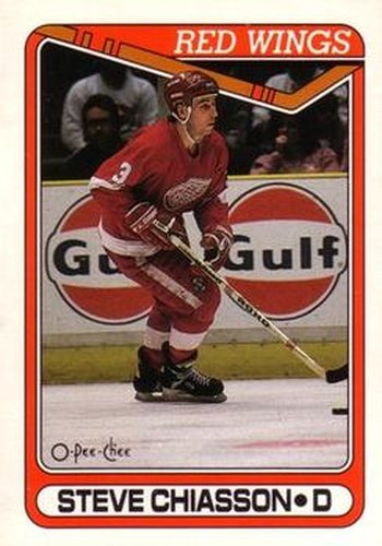 #94 Steve Chiasson - Detroit Red Wings - 1990-91 O-Pee-Chee Hockey