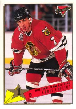 #94 Chris Chelios - Chicago Blackhawks - 1993-94 O-Pee-Chee Premier Hockey