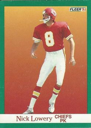 #94 Nick Lowery - Kansas City Chiefs - 1991 Fleer Football