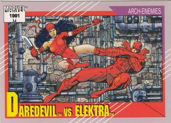 #95 Daredevil vs. Elektra - 1991 Impel Marvel Universe Series II