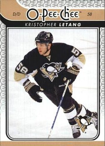 #110 Kristopher Letang - Pittsburgh Penguins - 2009-10 O-Pee-Chee Hockey