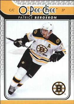 #117 Patrice Bergeron - Boston Bruins - 2009-10 O-Pee-Chee Hockey