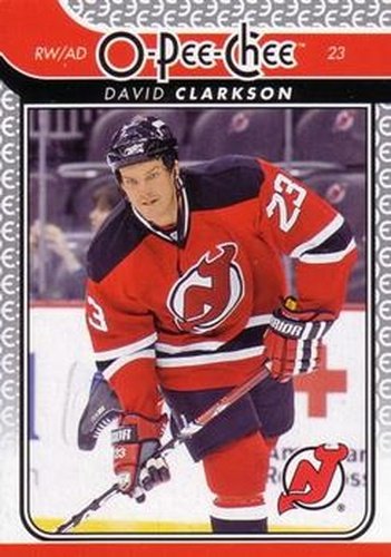 #126 David Clarkson - New Jersey Devils - 2009-10 O-Pee-Chee Hockey