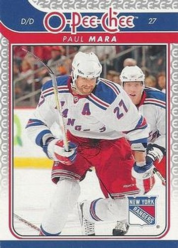 #12 Paul Mara - New York Rangers - 2009-10 O-Pee-Chee Hockey
