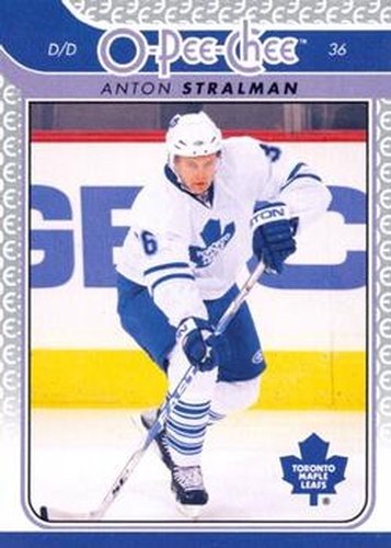 #15 Anton Stralman - Toronto Maple Leafs - 2009-10 O-Pee-Chee Hockey