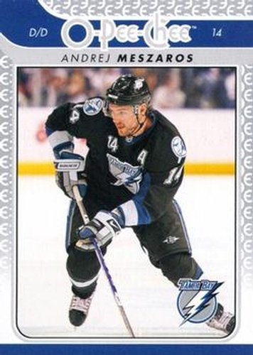 #16 Andrej Meszaros - Tampa Bay Lightning - 2009-10 O-Pee-Chee Hockey
