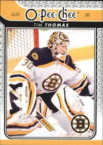 #173 Tim Thomas - Boston Bruins - 2009-10 O-Pee-Chee Hockey