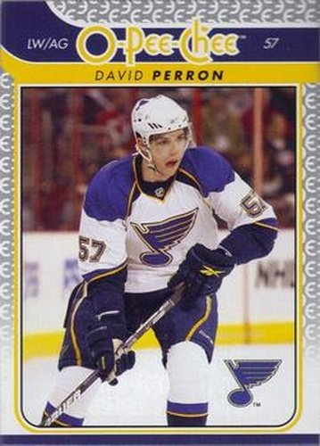 #186 David Perron - St. Louis Blues - 2009-10 O-Pee-Chee Hockey