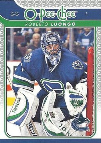 #1 Roberto Luongo - Vancouver Canucks - 2009-10 O-Pee-Chee Hockey