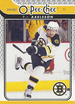 #209 P.J. Axelsson - Boston Bruins - 2009-10 O-Pee-Chee Hockey