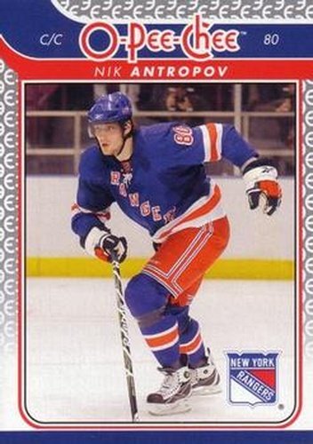 #223 Nik Antropov - New York Rangers - 2009-10 O-Pee-Chee Hockey