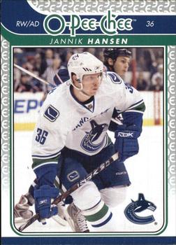 #224 Jannik Hansen - Vancouver Canucks - 2009-10 O-Pee-Chee Hockey