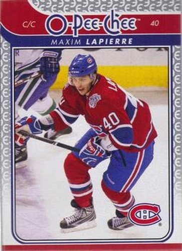 #255 Maxim Lapierre - Montreal Canadiens - 2009-10 O-Pee-Chee Hockey