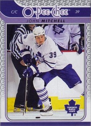 #282 John Mitchell - Toronto Maple Leafs - 2009-10 O-Pee-Chee Hockey