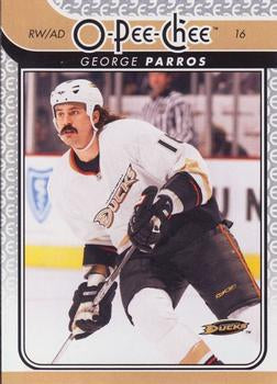 #323 George Parros - Anaheim Ducks - 2009-10 O-Pee-Chee Hockey