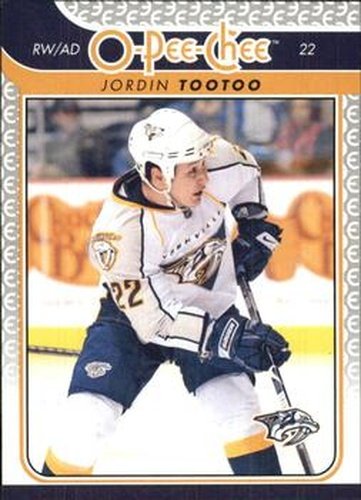 #324 Jordin Tootoo - Nashville Predators - 2009-10 O-Pee-Chee Hockey