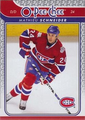 #326 Mathieu Schneider - Montreal Canadiens - 2009-10 O-Pee-Chee Hockey