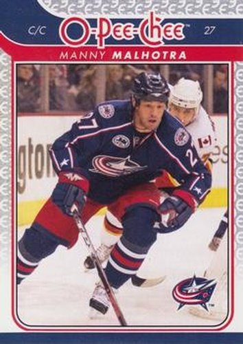 #350 Manny Malhotra - Columbus Blue Jackets - 2009-10 O-Pee-Chee Hockey