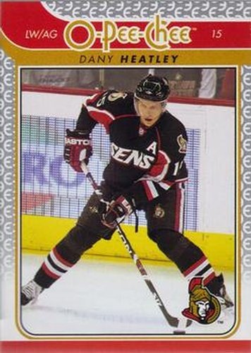 #356 Dany Heatley - Ottawa Senators - 2009-10 O-Pee-Chee Hockey