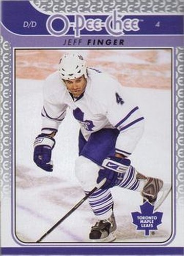 #381 Jeff Finger - Toronto Maple Leafs - 2009-10 O-Pee-Chee Hockey