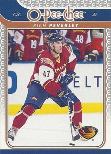 #404 Rich Peverley - Atlanta Thrashers - 2009-10 O-Pee-Chee Hockey