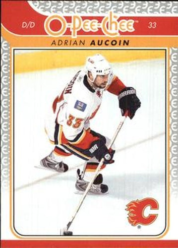 #406 Adrian Aucoin - Calgary Flames - 2009-10 O-Pee-Chee Hockey
