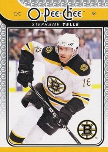 #40 Stephane Yelle - Boston Bruins - 2009-10 O-Pee-Chee Hockey