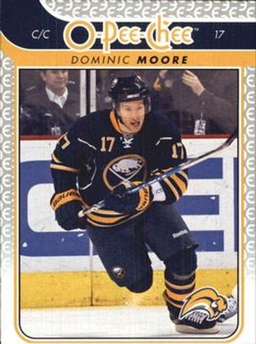 #420 Dominic Moore - Buffalo Sabres - 2009-10 O-Pee-Chee Hockey