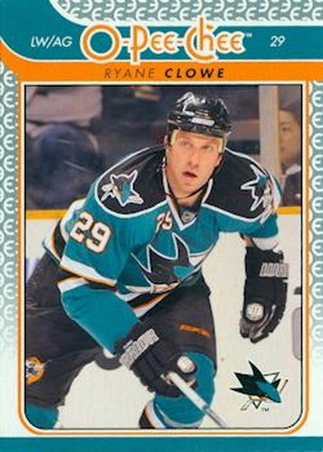 #438 Ryane Clowe - San Jose Sharks - 2009-10 O-Pee-Chee Hockey