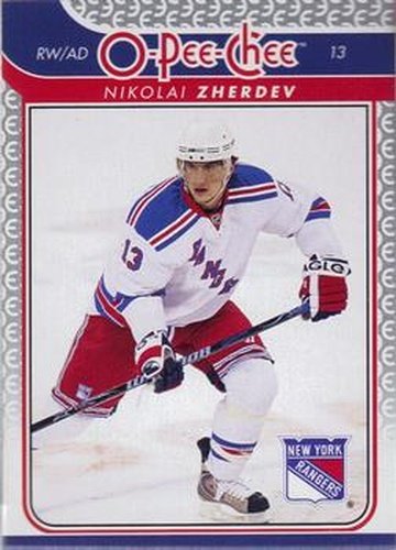 #454 Nikolai Zherdev - New York Rangers - 2009-10 O-Pee-Chee Hockey
