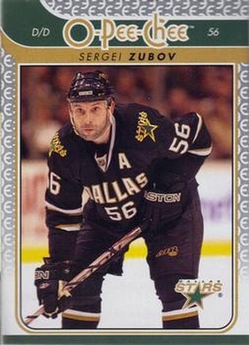 #468 Sergei Zubov - Dallas Stars - 2009-10 O-Pee-Chee Hockey