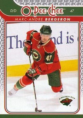 #471 Marc-Andre Bergeron - Minnesota Wild - 2009-10 O-Pee-Chee Hockey