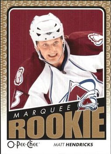 #521 Matt Hendricks - Colorado Avalanche - 2009-10 O-Pee-Chee Hockey