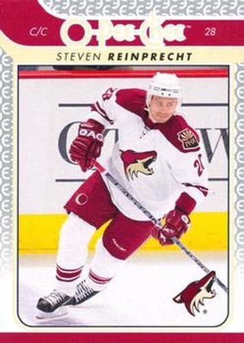 #52 Steven Reinprecht - Phoenix Coyotes - 2009-10 O-Pee-Chee Hockey