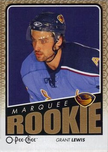 #535 Grant Lewis - Atlanta Thrashers - 2009-10 O-Pee-Chee Hockey