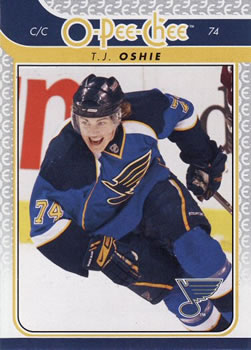 #54 T.J. Oshie - St. Louis Blues - 2009-10 O-Pee-Chee Hockey