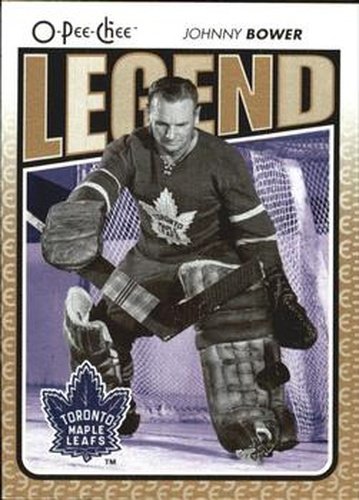 #587 Johnny Bower - Toronto Maple Leafs - 2009-10 O-Pee-Chee Hockey