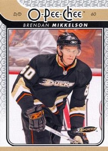 #58 Brendan Mikkelson - Anaheim Ducks - 2009-10 O-Pee-Chee Hockey