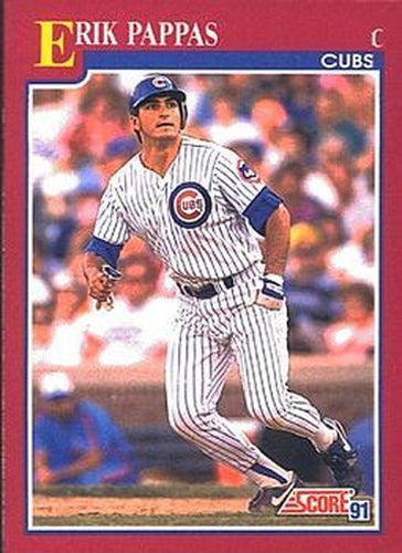 #95T Erik Pappas - Chicago Cubs - 1991 Score Rookie & Traded Baseball